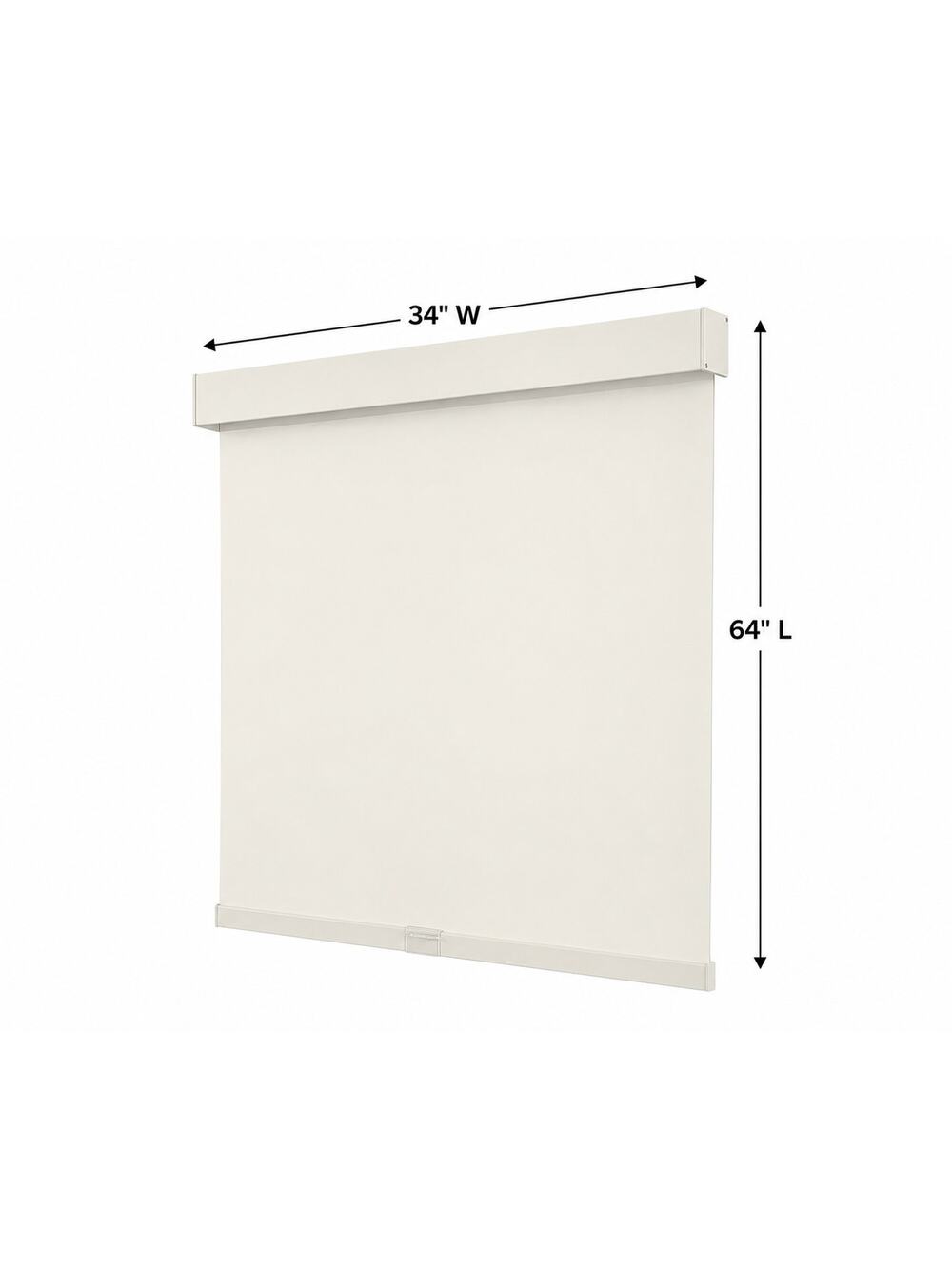 Cordless Blackout Roller Shades, Thermal UV, Valance, Free-Stop, 34”x64”, Beige